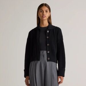 Quince 100% Organic Cotton Fisherman Collared Cardigan